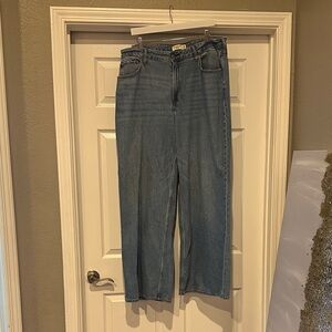 Abercrombie & Fitch Wide-Leg Blue Jeans